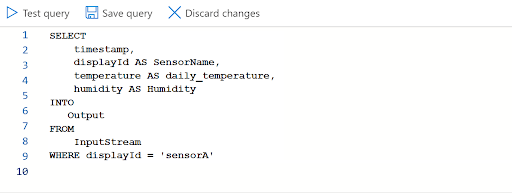 Query - Stream Analytics